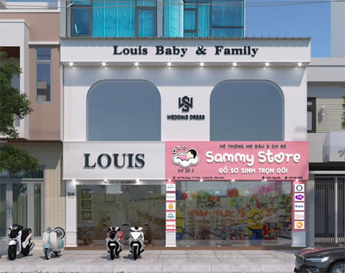 Bảng hiệu Shop Mẹ Bầu và em Bé 2