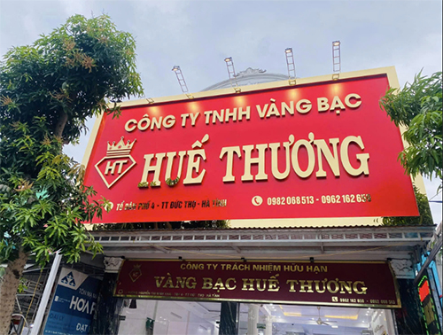 BẢNG HIỆU TIỆM VÀNG HUẾ THƯƠNG