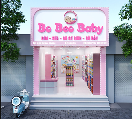 bảng hiệu SHOP BABY BO BEO