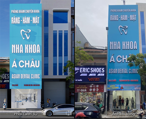 bảng hiệu nha Khoa Á CHÂU