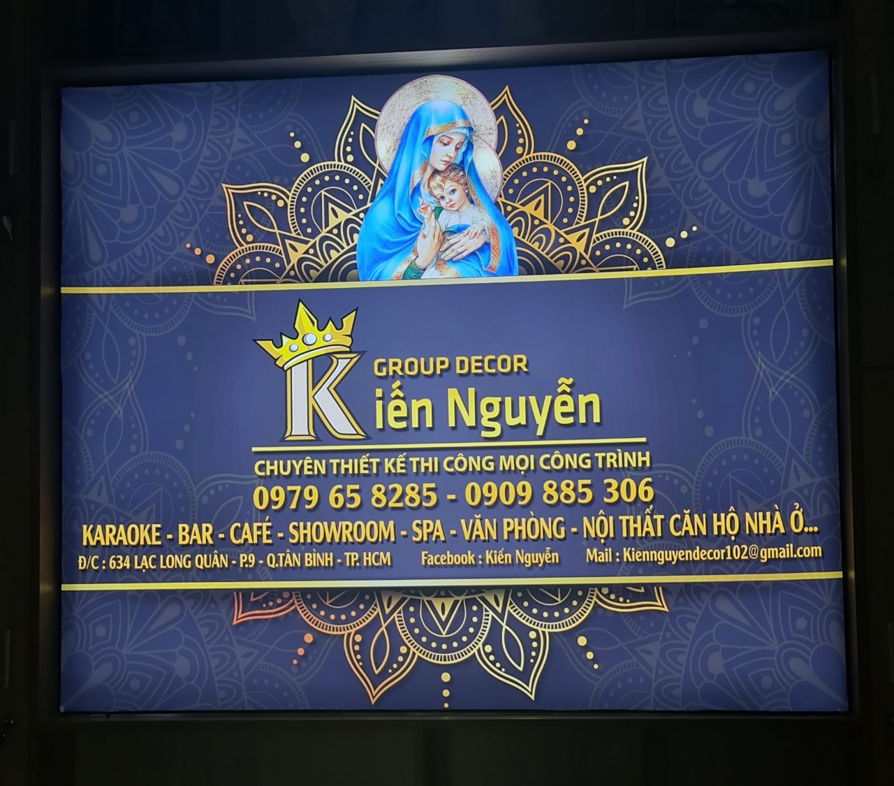 Hộp đèn quảng cáo giá rẻ